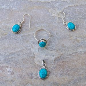 Set, Türkis, Silber 925