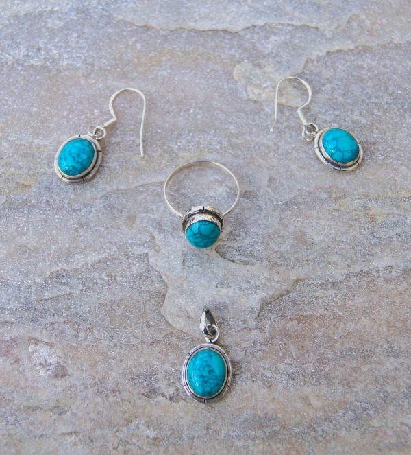 Set, Türkis, Silber 925